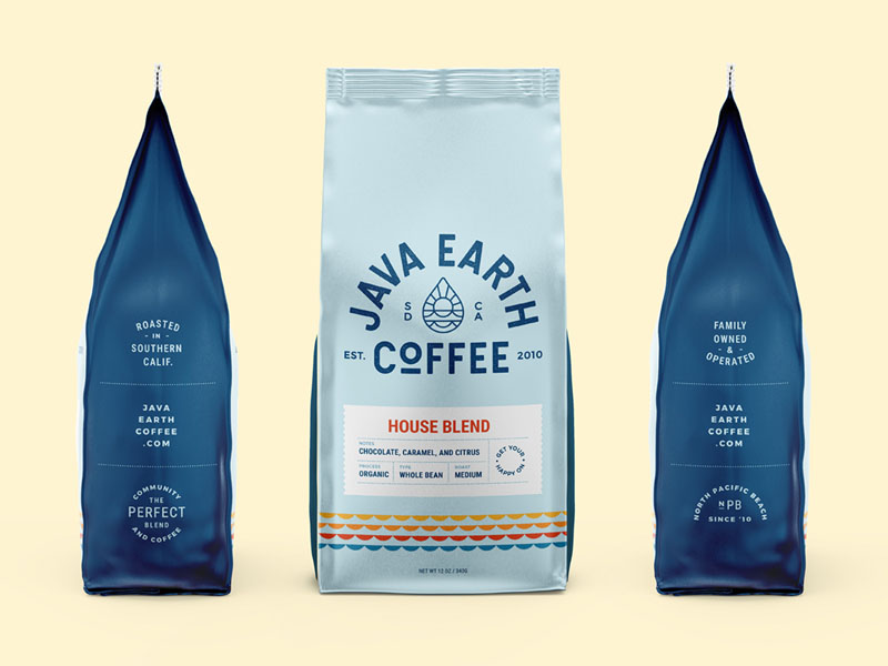 Bai bì đựng cà phê Java Earth | in Kalapress