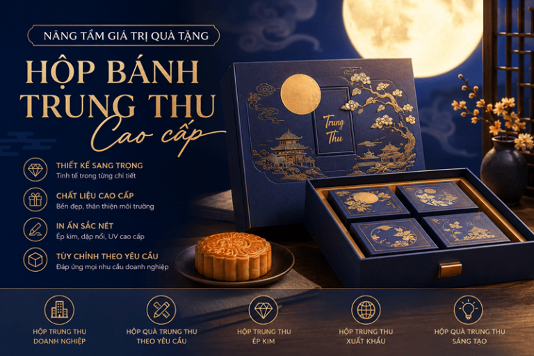 Hộp bánh trung thu cao cấp nâng tầm giá trị quà tặng doanh nghiệp