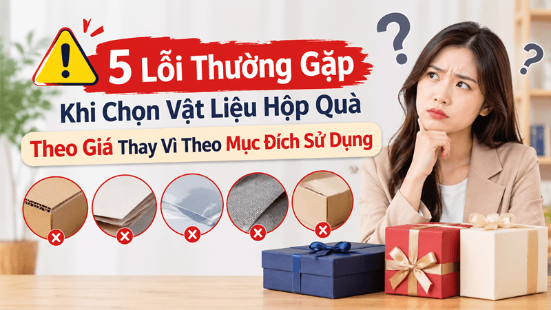 5 lỗi thường gặp khi chọn vật liệu hộp quà theo giá thay vì theo mục đích sử dụng