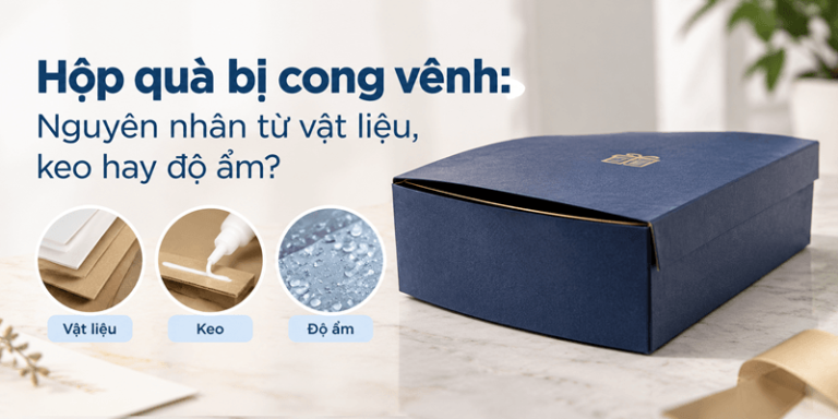 Hộp quà bị cong vênh nguyên nhân từ vật liệu, keo hay độ ẩm?