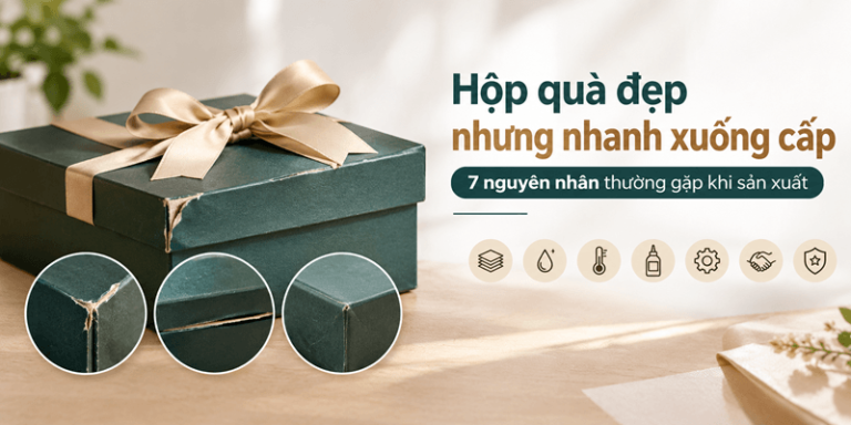 Hộp quà đẹp nhưng nhanh xuống cấp 7 nguyên nhân thường gặp khi sản xuất